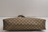 Authentic GUCCI Vintage Shoulder Tote Bag GG PVC Leather Brown 0432K