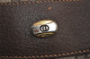 Authentic GUCCI Vintage Shoulder Tote Bag GG PVC Leather Brown 0432K