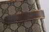 Authentic GUCCI Vintage Shoulder Tote Bag GG PVC Leather Brown 0432K
