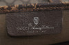 Authentic GUCCI Vintage Shoulder Tote Bag GG PVC Leather Brown 0432K