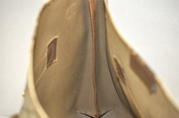 Authentic GUCCI Vintage Shoulder Tote Bag GG PVC Leather Brown 0432K