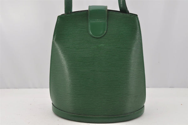 Authentic Louis Vuitton Epi Cluny Shoulder Bag Purse Green M52254 LV 0433J