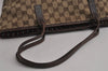 Authentic GUCCI New Britt Shoulder Tote Bag GG Canvas Leather 169946 Brown 0433K