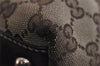 Authentic GUCCI New Britt Shoulder Tote Bag GG Canvas Leather 169946 Brown 0433K