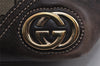 Authentic GUCCI New Britt Shoulder Tote Bag GG Canvas Leather 169946 Brown 0433K