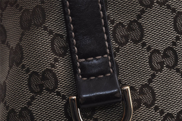 Authentic GUCCI New Britt Shoulder Tote Bag GG Canvas Leather 169946 Brown 0433K