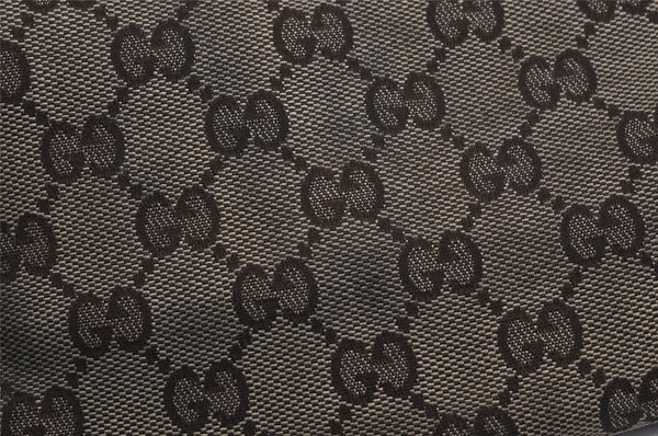 Authentic GUCCI New Britt Shoulder Tote Bag GG Canvas Leather 169946 Brown 0433K