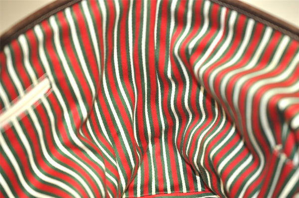 Authentic GUCCI New Britt Shoulder Tote Bag GG Canvas Leather 169946 Brown 0433K