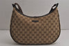 Authentic GUCCI Shoulder Cross Body Bag GG Canvas Leather 122790 Brown 0434K