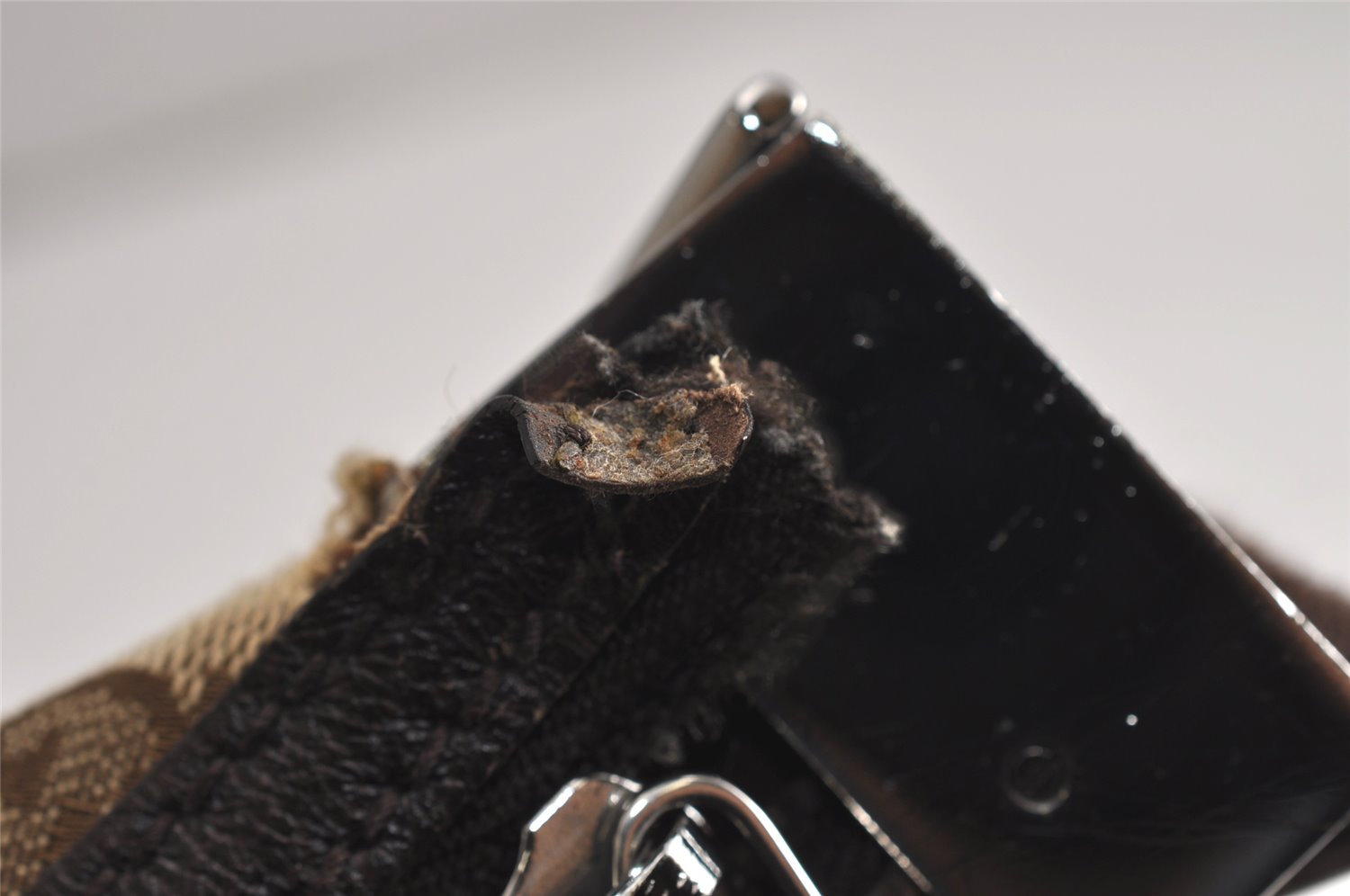 Authentic GUCCI Shoulder Cross Body Bag GG Canvas Leather 122790 Brown 0434K