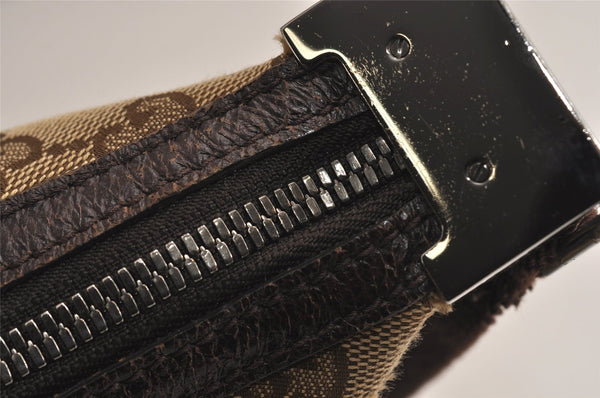 Authentic GUCCI Shoulder Cross Body Bag GG Canvas Leather 122790 Brown 0434K