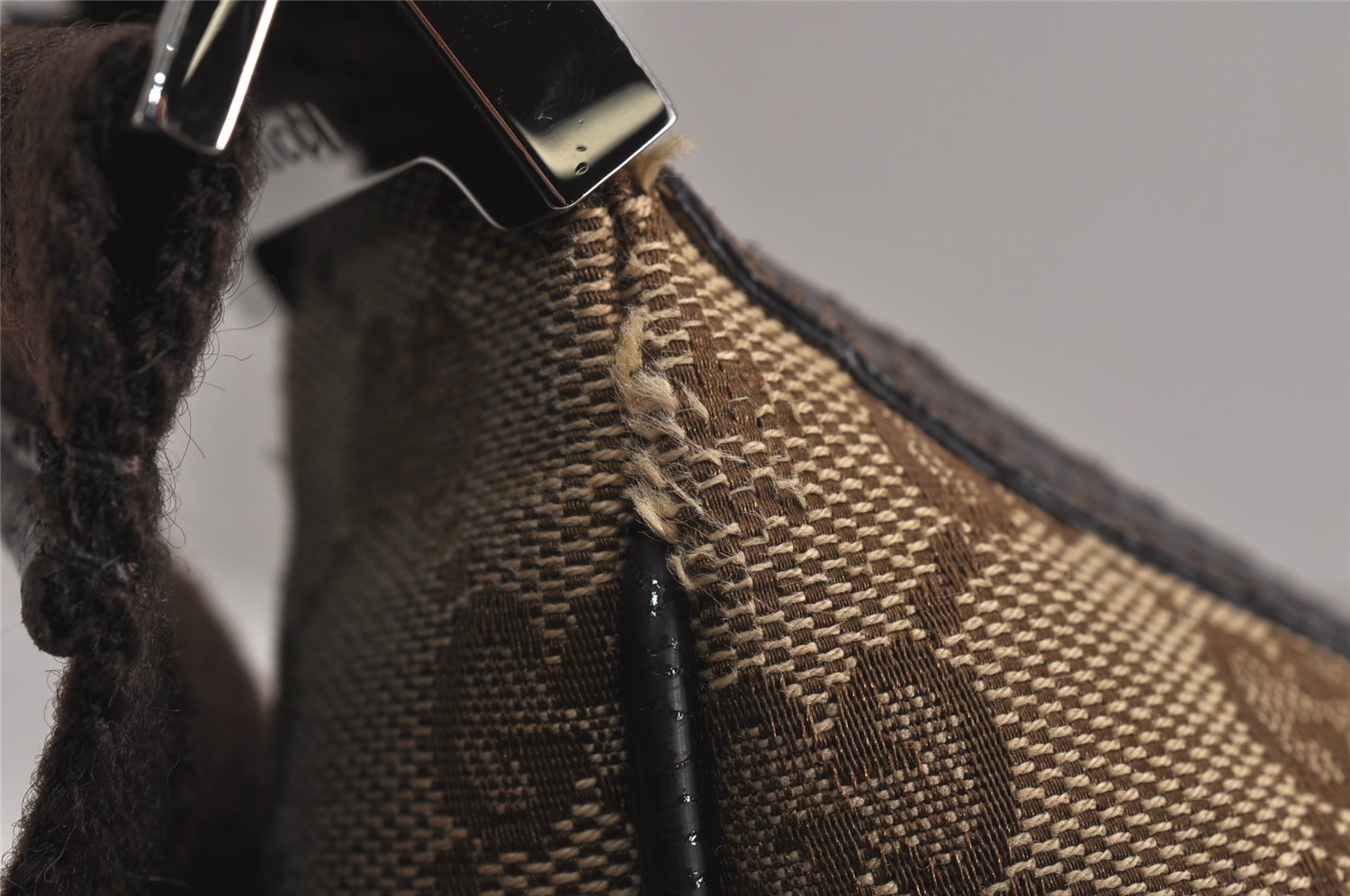 Authentic GUCCI Shoulder Cross Body Bag GG Canvas Leather 122790 Brown 0434K