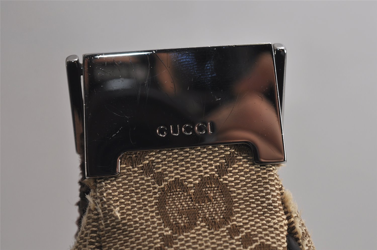 Authentic GUCCI Shoulder Cross Body Bag GG Canvas Leather 122790 Brown 0434K