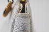 Authentic CHANEL Vintage Caviar Skin Clutch Hand Bag Purse White CC 0436J