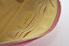 Authentic CHANEL Vintage Calf Skin Matelasse Pouch Purse Pink CC Box 0437J