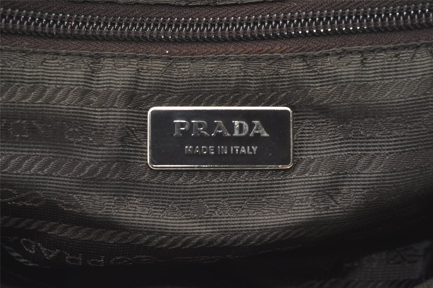 Authentic PRADA Vintage Nylon Tessuto Leather Drawstring Backpack Green 0438K