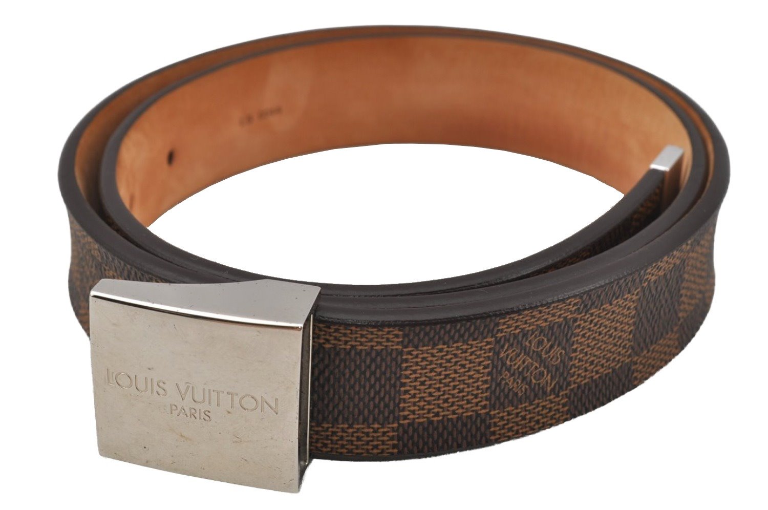 Authentic Louis Vuitton Damier Ceinture Carre Belt 80cm 31.5