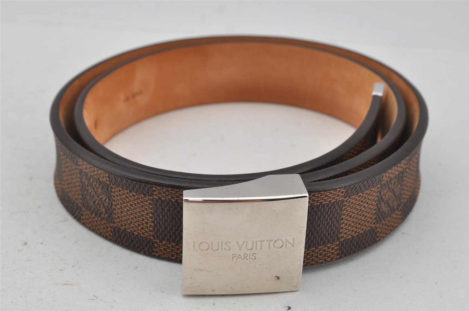 Authentic Louis Vuitton Damier Ceinture Carre Belt 80cm 31.5