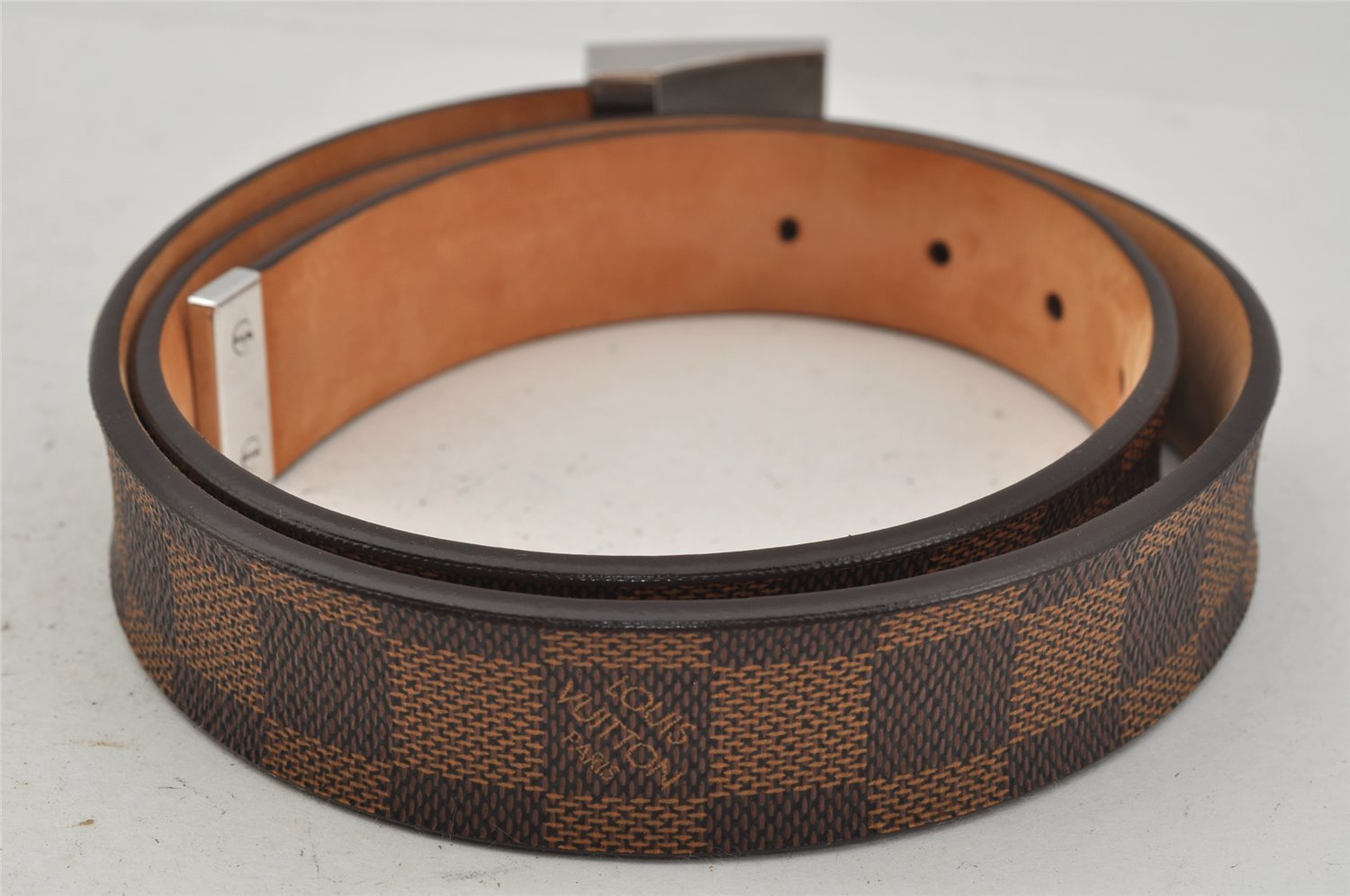 Authentic Louis Vuitton Damier Ceinture Carre Belt 80cm 31.5