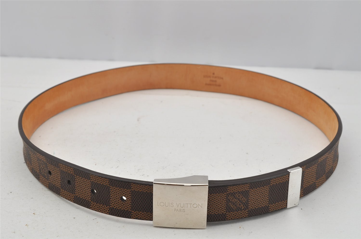 Authentic Louis Vuitton Damier Ceinture Carre Belt 80cm 31.5