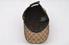 Authentic GUCCI Web Sherry Line Cap GG Canvas Leather Size M 200035 Brown 0441J