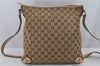 Authentic GUCCI Abbey Shoulder Cross Bag GG Canvas Leather 131326 Brown 0441K