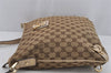 Authentic GUCCI Abbey Shoulder Cross Bag GG Canvas Leather 131326 Brown 0441K