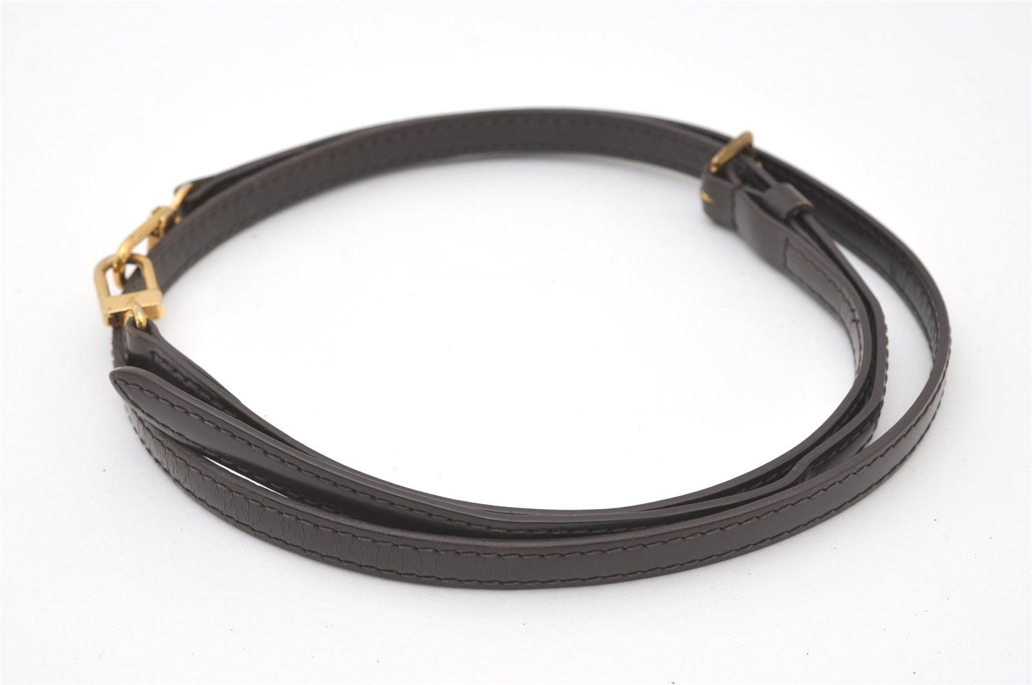 Authentic Louis Vuitton Leather Shoulder Strap Brown 39.8-46.9