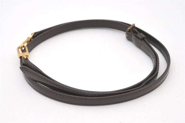 Authentic Louis Vuitton Leather Shoulder Strap Brown 39.8-46.9" LV 0442J