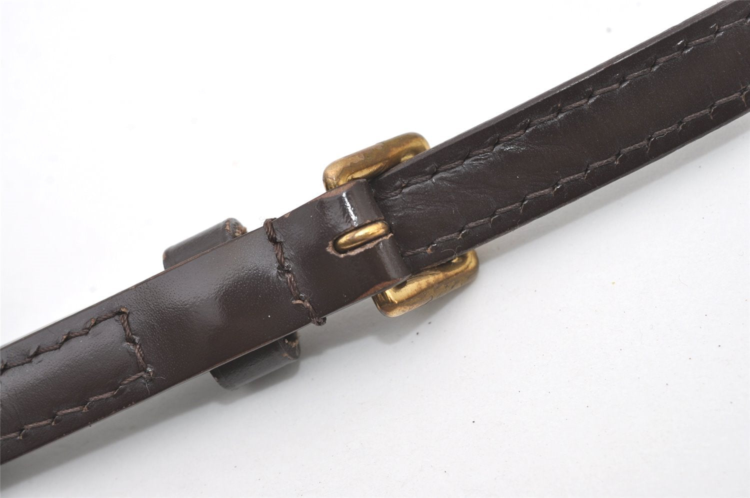 Authentic Louis Vuitton Leather Shoulder Strap Brown 39.8-46.9