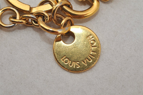 Authentic Louis Vuitton LV Circle Bag Charm Key Holder Gold M68000 LV 0443J