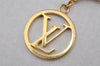 Authentic Louis Vuitton LV Circle Bag Charm Key Holder Gold M68000 LV 0443J