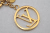 Authentic Louis Vuitton LV Circle Bag Charm Key Holder Gold M68000 LV 0443J