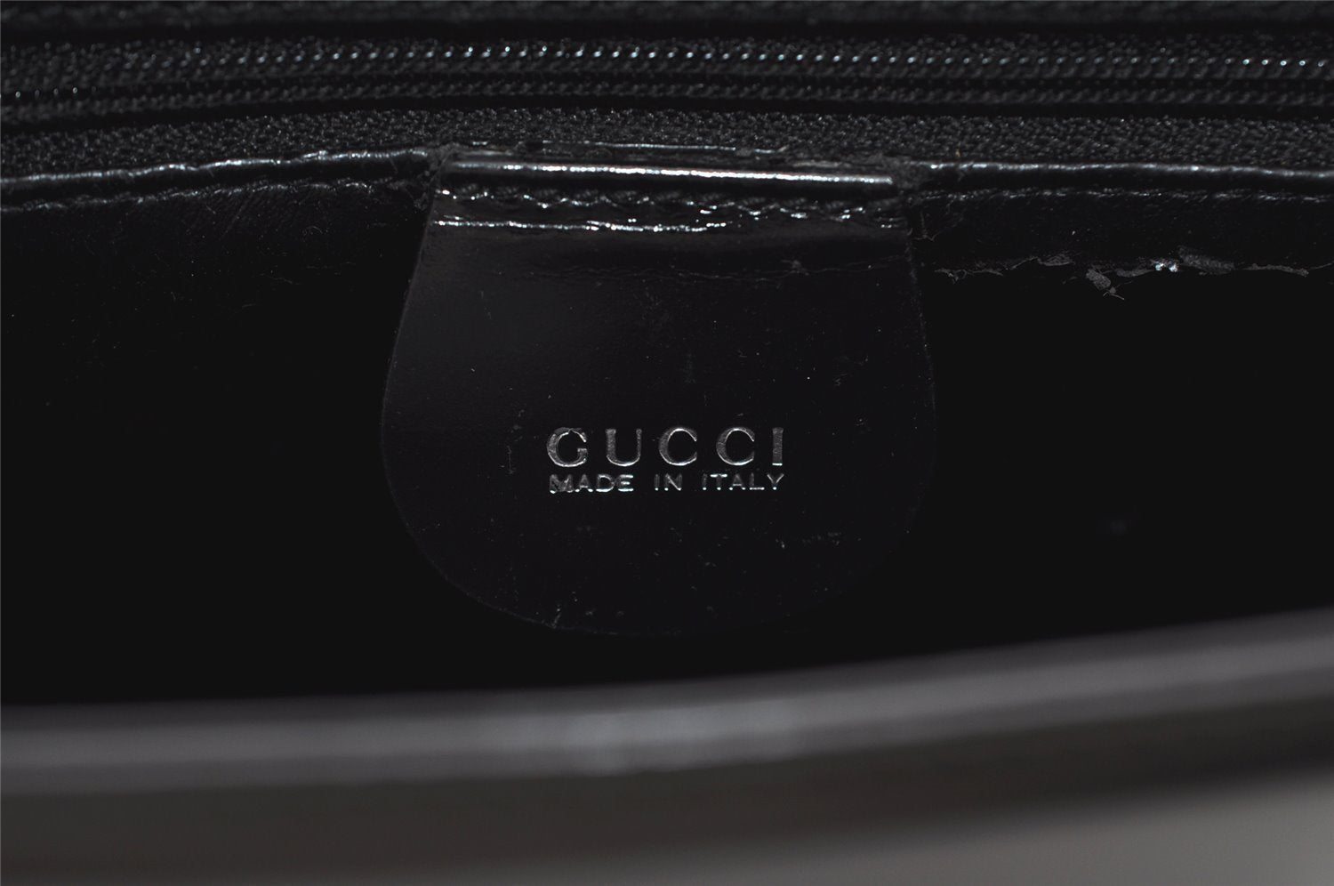 Authentic GUCCI Vintage Horsebit Shoulder Hand Bag Purse Leather Black 0444I