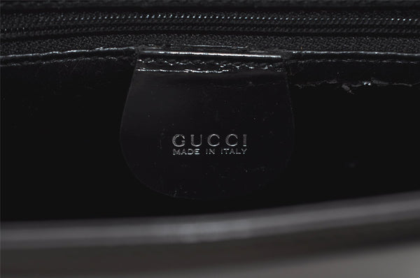 Authentic GUCCI Vintage Horsebit Shoulder Hand Bag Purse Leather Black 0444I