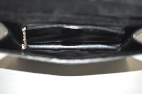 Authentic GUCCI Vintage Horsebit Shoulder Hand Bag Purse Leather Black 0444I