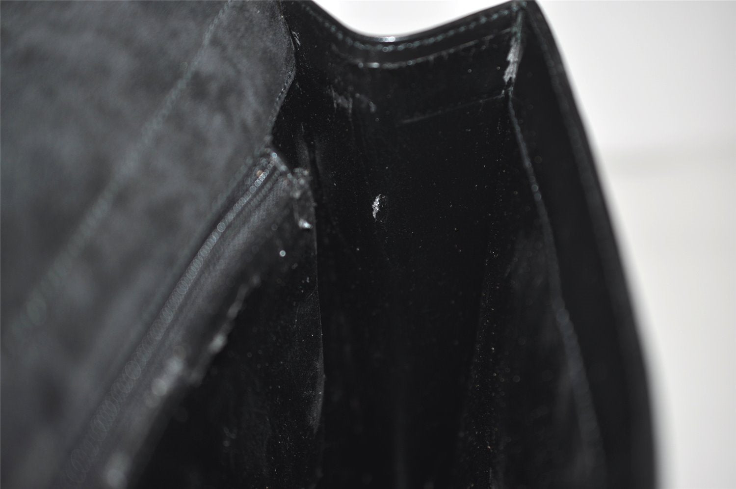 Authentic GUCCI Vintage Horsebit Shoulder Hand Bag Purse Leather Black 0444I