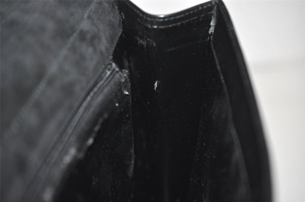 Authentic GUCCI Vintage Horsebit Shoulder Hand Bag Purse Leather Black 0444I