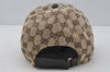 Authentic GUCCI Web Sherry Line Cap GG Canvas Leather Size M 200035 Brown 0444J