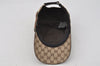 Authentic GUCCI Web Sherry Line Cap GG Canvas Leather Size M 200035 Brown 0444J