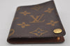 Auth Louis Vuitton Monogram Porte Cartes Credit Pression M60937 Card Case 0444K