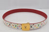 Auth Louis Vuitton Monogram Multicolor Ceinture LV Cut 80cm 31.5" Belt 0445J