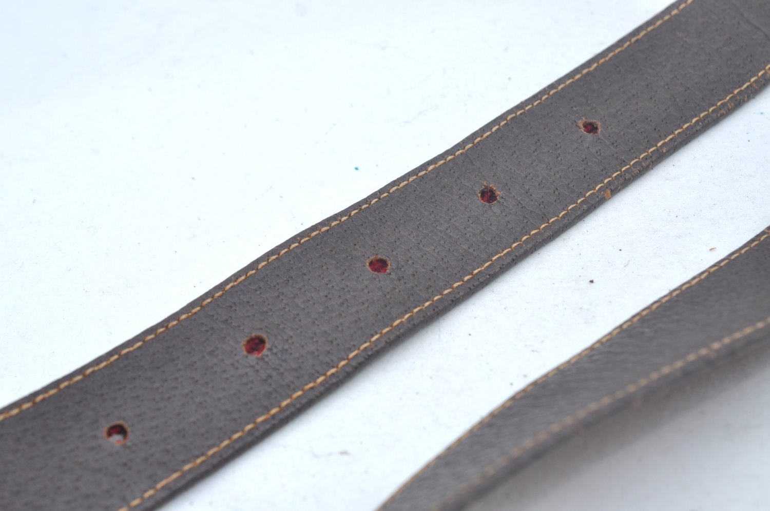 Authentic GUCCI Web Sherry Line Belt Leather Canvas 23.2-27.8