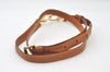 Authentic Louis Vuitton Leather Shoulder Strap Beige 40-46.9" LV 0447J