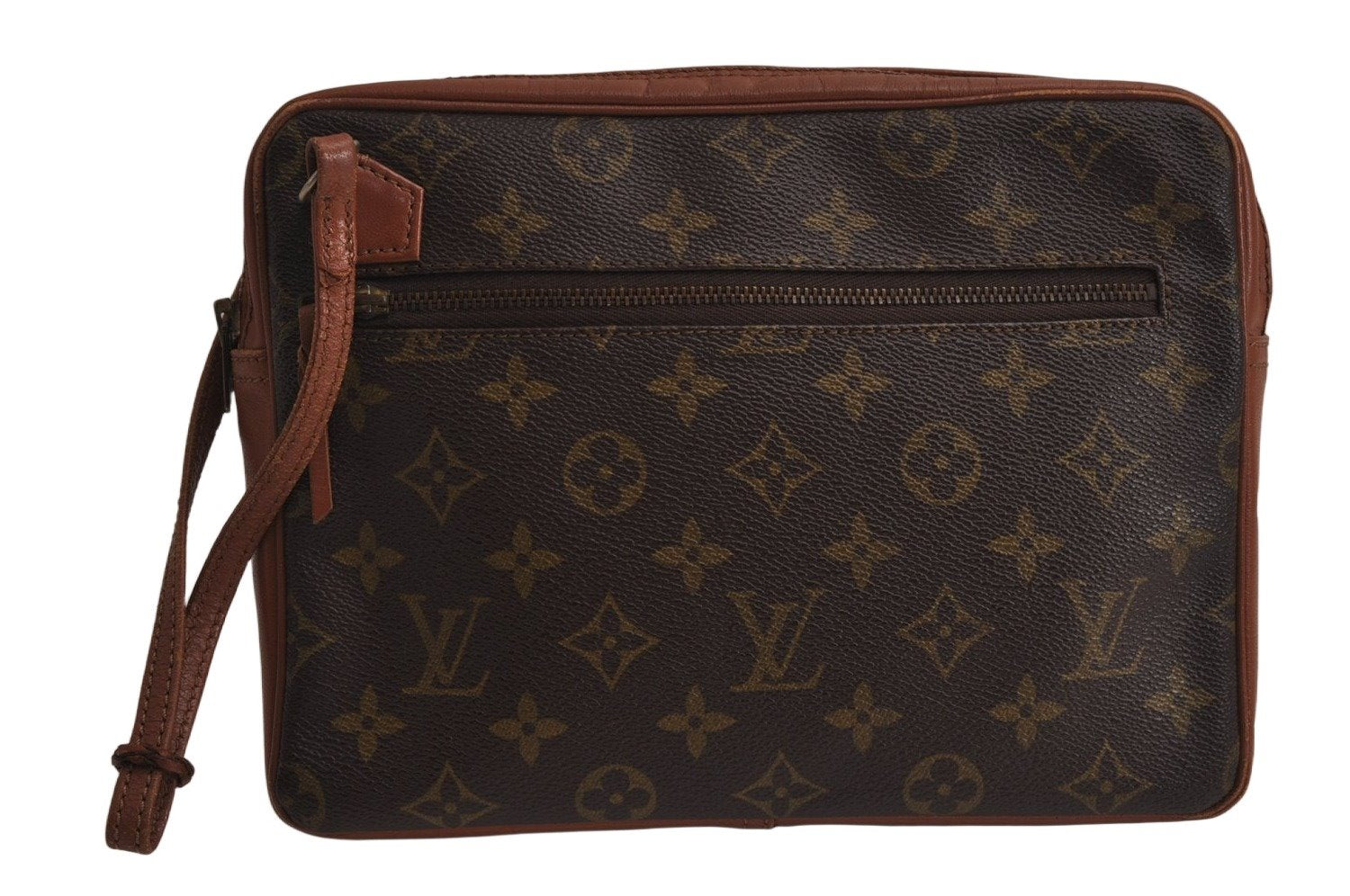 Authentic Louis Vuitton Monogram Pochette Sport Clutch Hand Bag Old Model 0447K