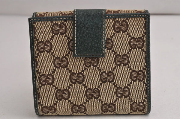 Authentic GUCCI Web Sherry Line Wallet GG Canvas Leather 146195 Brown 0448K