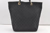 Authentic GUCCI Vintage Shoulder Tote Bag GG Canvas Leather 0021098 Black 0449K
