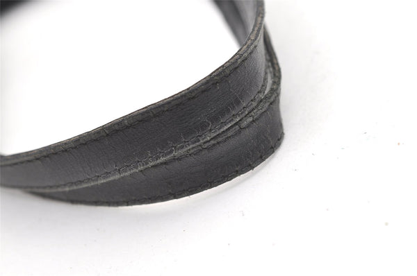 Authentic GUCCI Vintage Shoulder Tote Bag GG Canvas Leather 0021098 Black 0449K