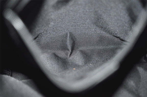 Authentic GUCCI Vintage Shoulder Tote Bag GG Canvas Leather 0021098 Black 0449K