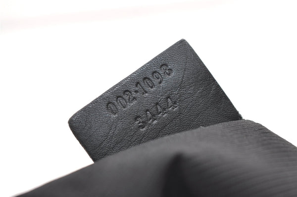 Authentic GUCCI Vintage Shoulder Tote Bag GG Canvas Leather 0021098 Black 0449K